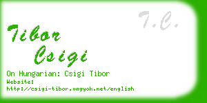 tibor csigi business card